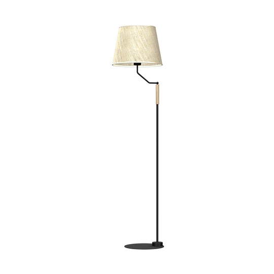 Golvlampa Esme med linskärm svart/ecru