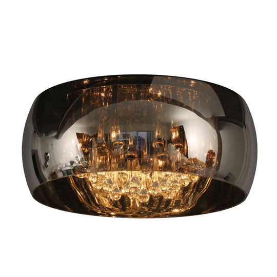 Taklampa Pearl av glas, Ø 50 cm