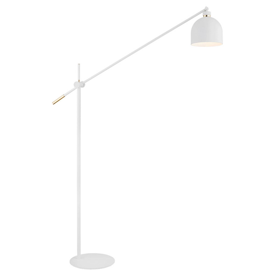Golvlampa Dessa, justerbar, vit