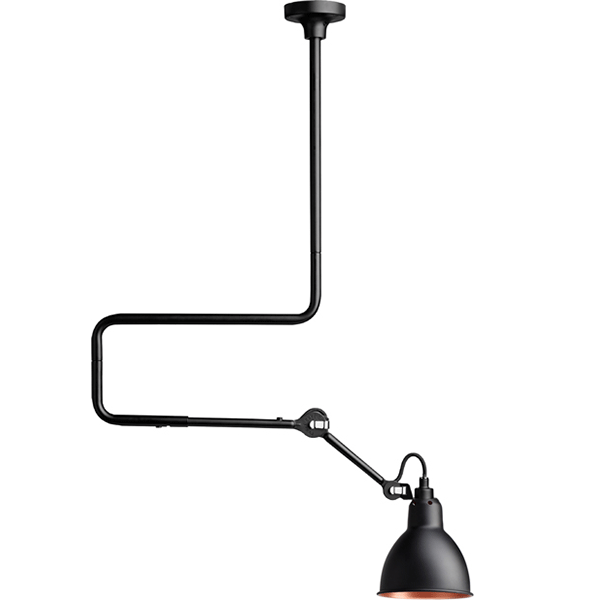 Lampe Gras N312 Taklampa Matt Svart & Matt Svart/Koppar