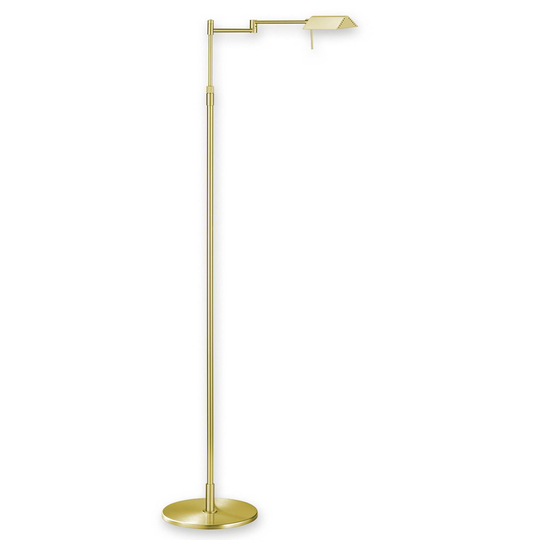 Utsökt LED-golvlampa FINN i matt mässing