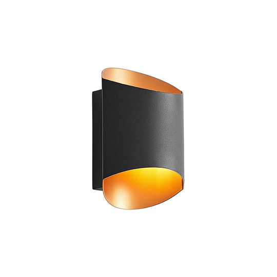 Arcchio Ayaz LED-vägglampa, svart-guld