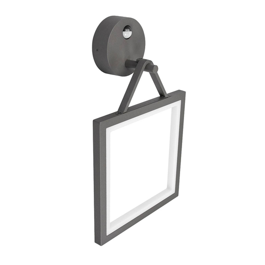 Kantig LED-vägglampa Mirco med rörelsesensor