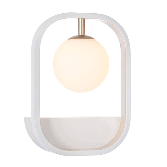 Vägglampa Avola med glaskula