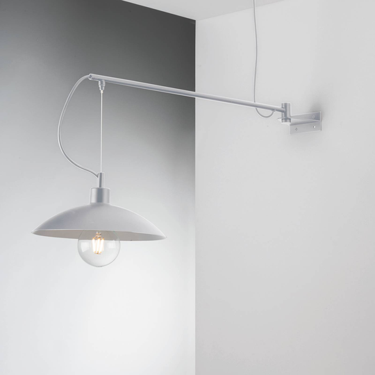 Vägglampa Eldorado med hylla, vit