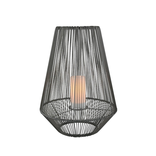 LED-bordslampa med solcell Mineros, grå, 51 cm