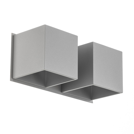 Vägglampa Ara 2 up/down, aluminium 2 lampor grå