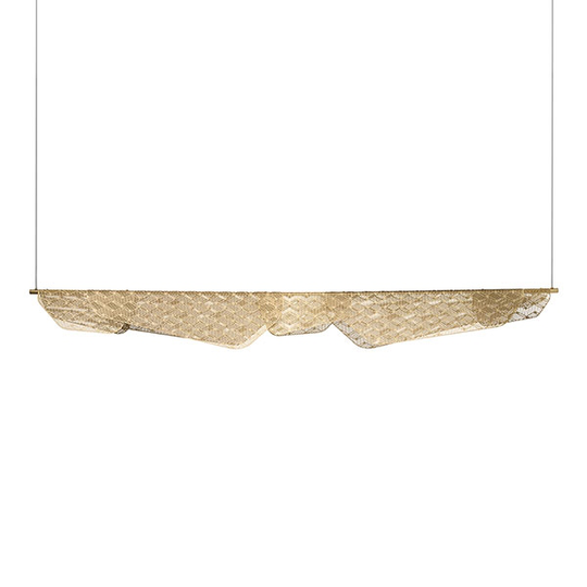 Petite Friture MEDITERRANEA 160 CM Dimbar Taklampa Borstad Mässing