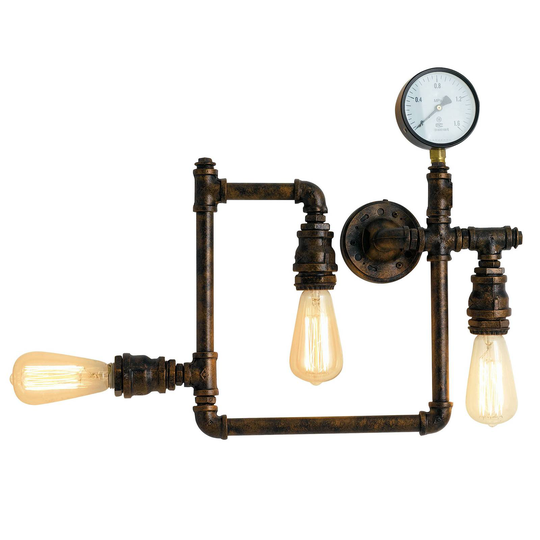 Vägglampa Amarcord, rostbrun, 3 lampor