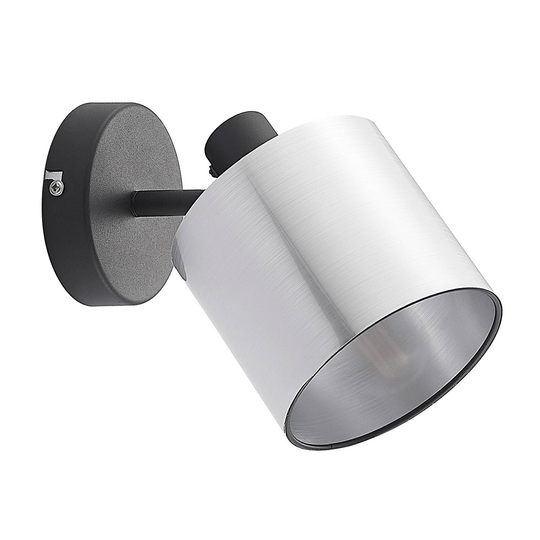 Lindby Joudy vägglampa, cylinder aluminium borstat