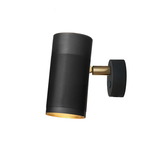 Thorup Copenhagen Cartridge Vägglampa Liten Svart Rökfärgad Mässing