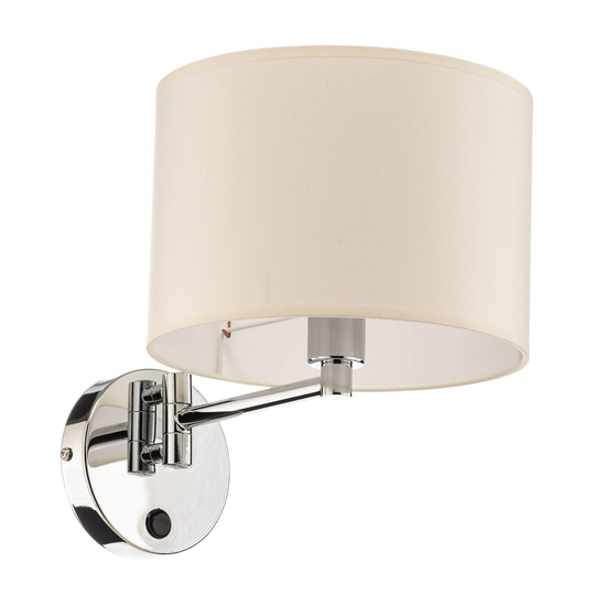 Vägglampa Hotel Ecru med textilskärm, beige