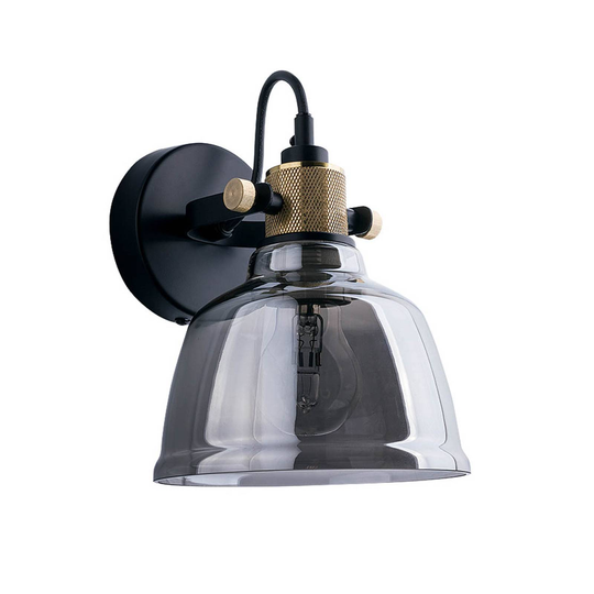 Vägglampa Amalfi med metalliserat glas, silver