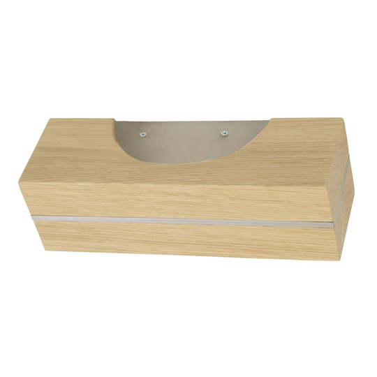 HerzBlut Dana LED-vägglampa ek natur, nickel