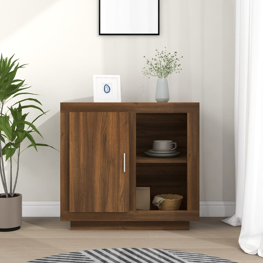 vidaXL Byrå brun ek 80x40x75 cm konstruerat trä