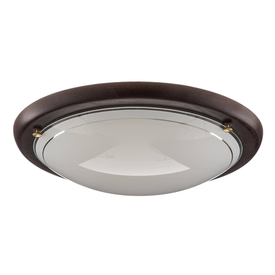Taklampa P1D, Ø 28 cm, wengeträ