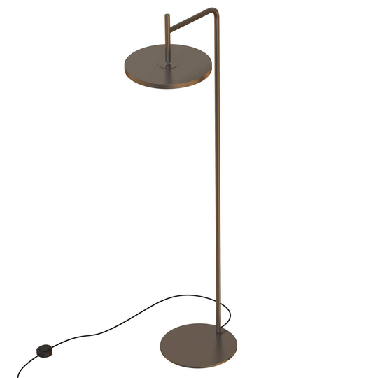 LED-golvlampa Moon brons, diffusor vit