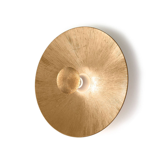 Vägglampa Moon Sun, Ø 54 cm, guld