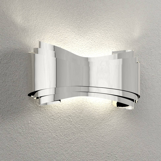 Designervägglampa Ionica, krom