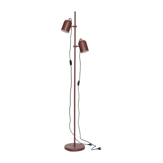 Golvlampa 2 lampor röd, Hubsch
