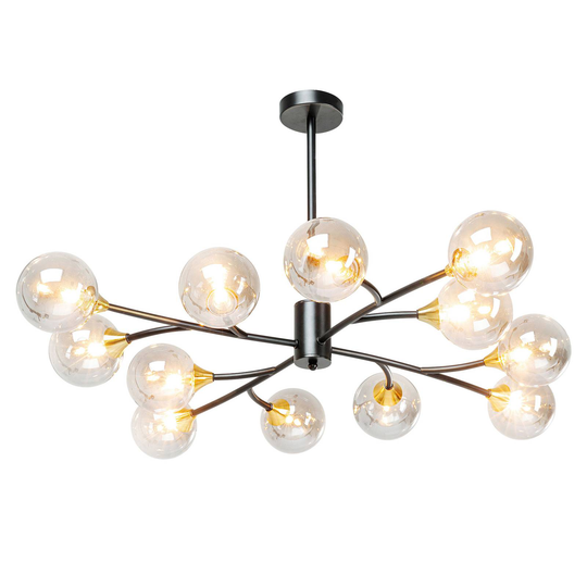 KARE Molecules 12 taklampa med klara kulor
