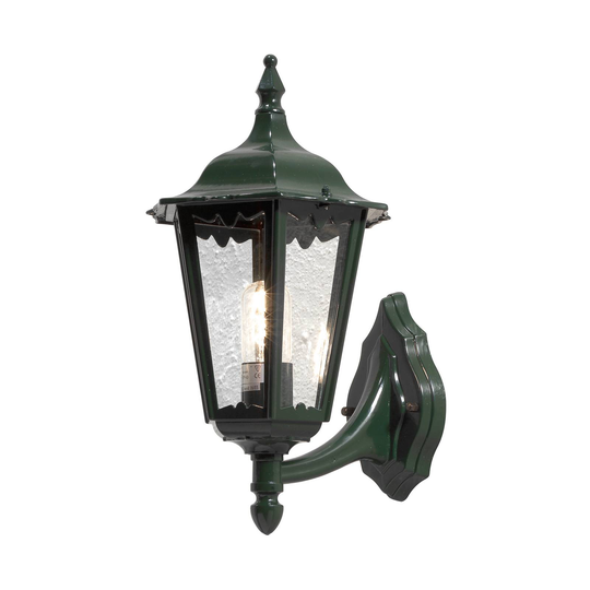 Utomhusvägglampa Firenze, stående, 48 cm, grön