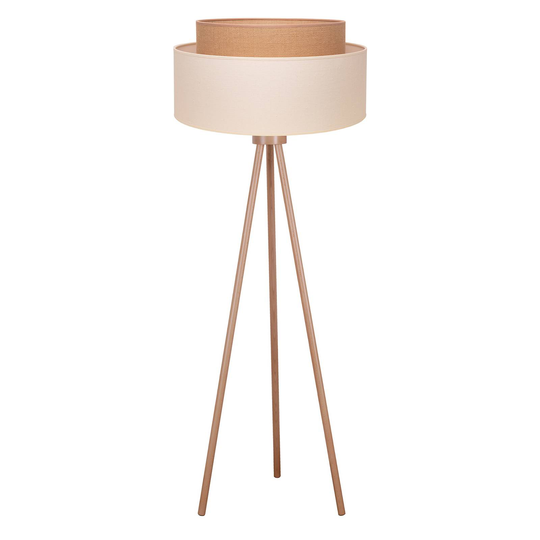 Golvlampa Boho, trebent, 1 lampa, Ø 45 cm, rotting