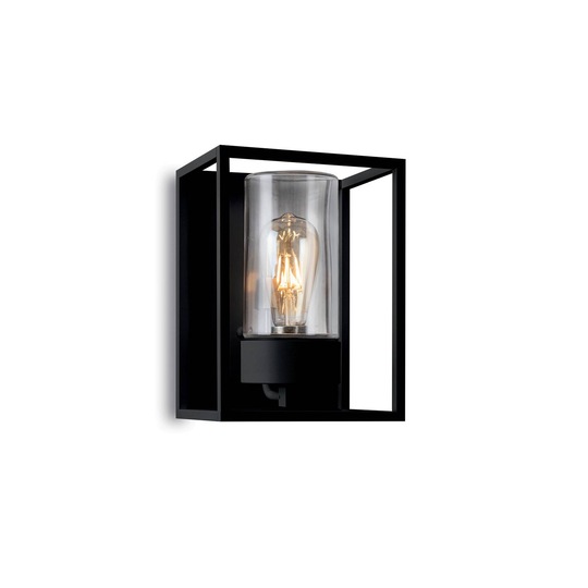 Utomhusvägglampa Cubic³ 3366 svart/klar