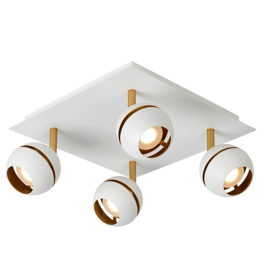 LED-taklampa Binari, 4 lampor vit