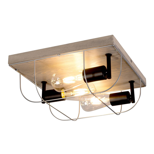 Envostar Neptuna taklampa, kvadrat, 3 lampor