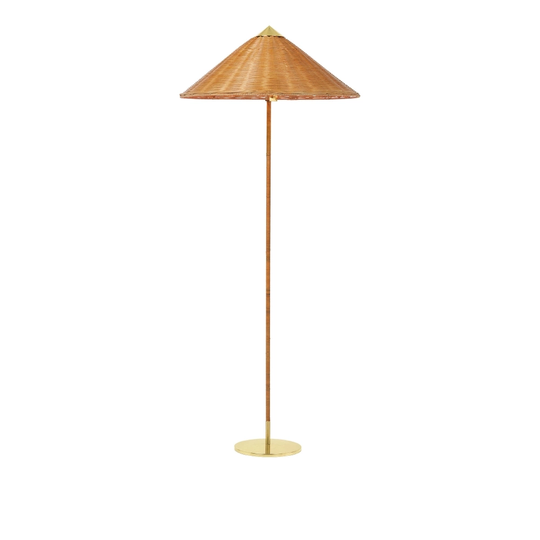 9602 Golvlampa, Mässing, Wicker Willow