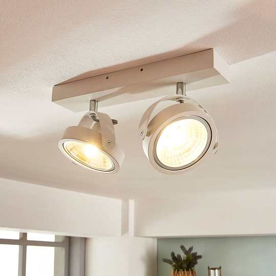 Lieven - 2 ljuskällor LED-taklampa i vitt