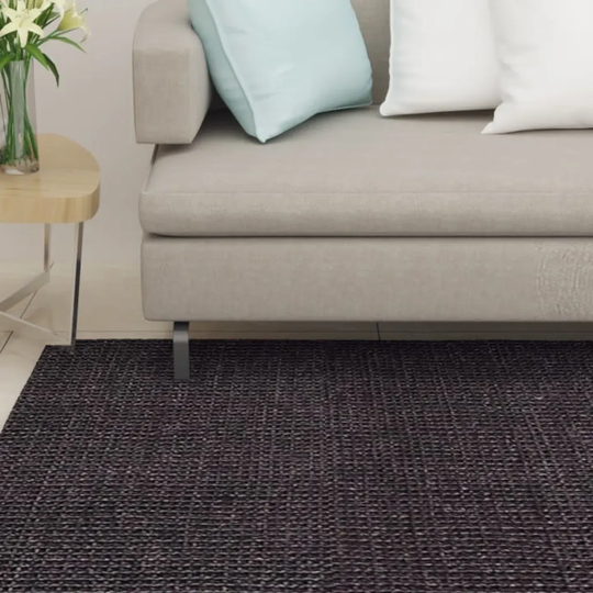 Matta naturlig sisal 66x100 cm svart