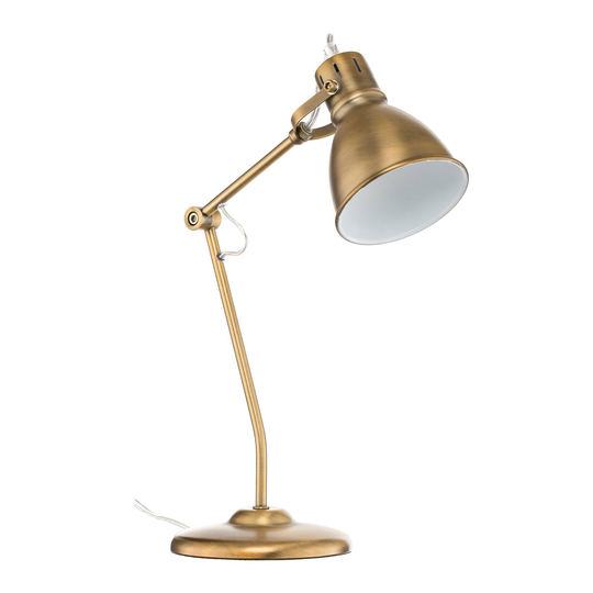 Vacker bordslampa Keali i antik mässing