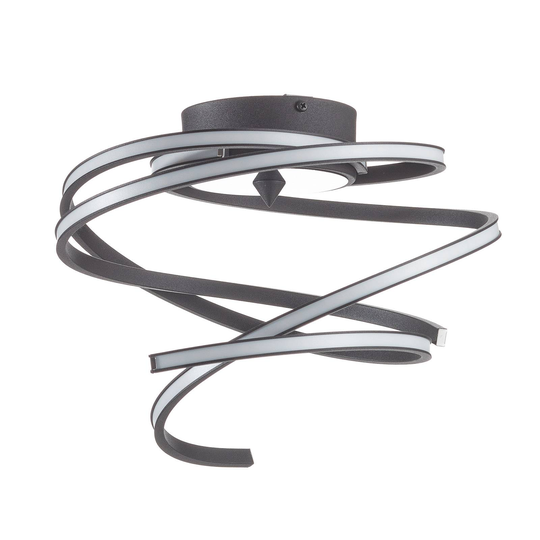 LED-taklampa Lungo svart, höjd 25 cm