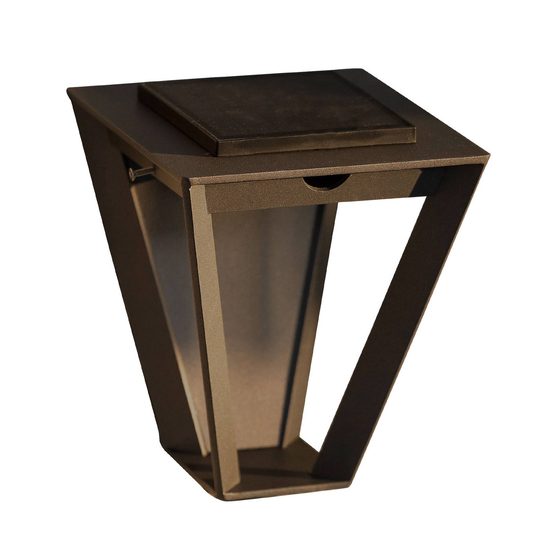 LED-solcellsvägglampa Metro med sensor, grå