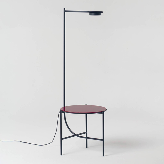 GRUPA Igram golvlampa stål och glas röd