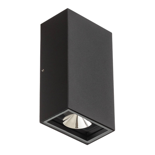 LED-utomhusvägglampa Rold, kantig form