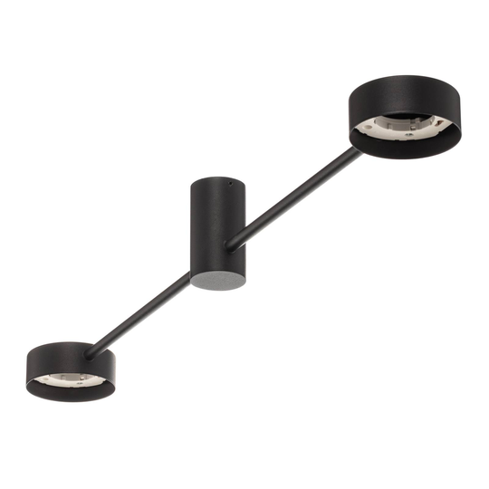 Taklampa Orbit II, svart, 2 lampor