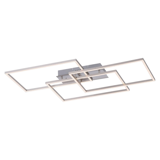 LED-taklampa iven, stål, 3 lampor, rektangel