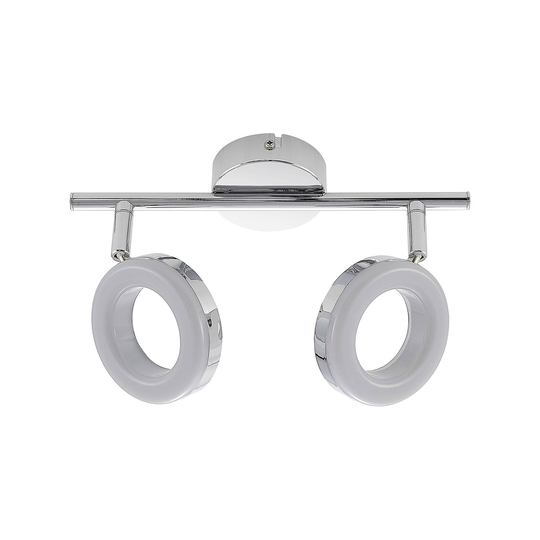 ELC Tioklia LED-taklampa, krom, 2 lampor