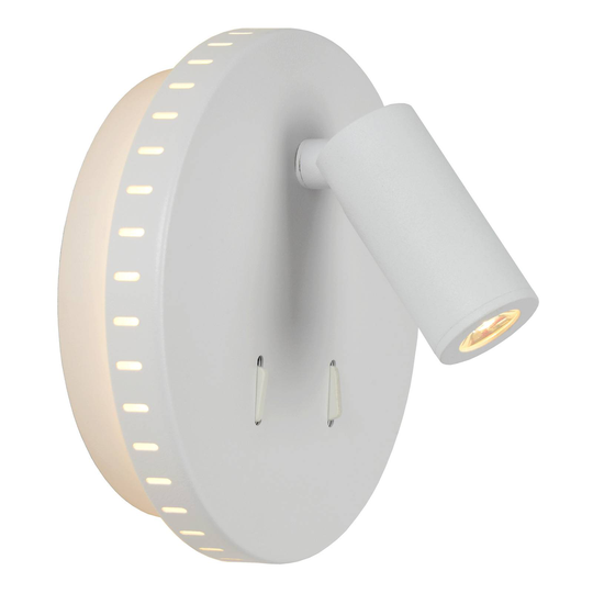LED-vägglampa Bentjer 2 lampor vita