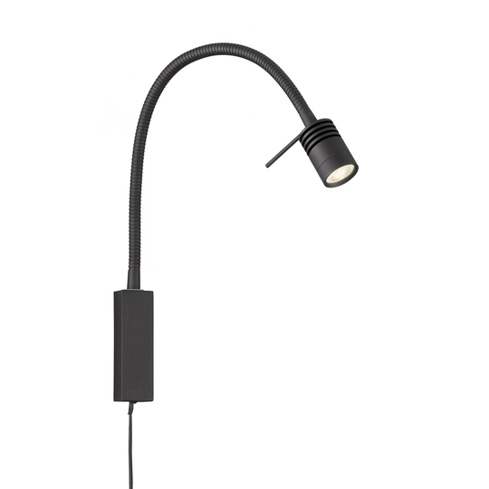 LED-vägglampa Seng med flexibel arm
