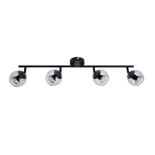 Lindby Samika LED-spot, rökglas, 4 lampor