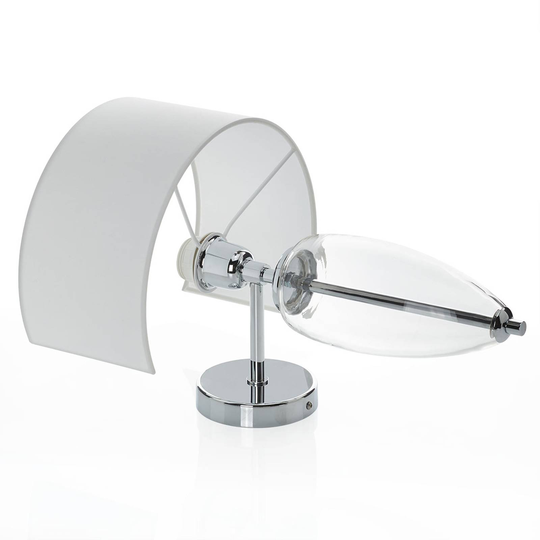 Vägglampa Show Ogiva med glaselement transparent
