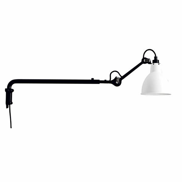 Lampe Gras N203 Vägglampa Matt Svart & Matt Vit