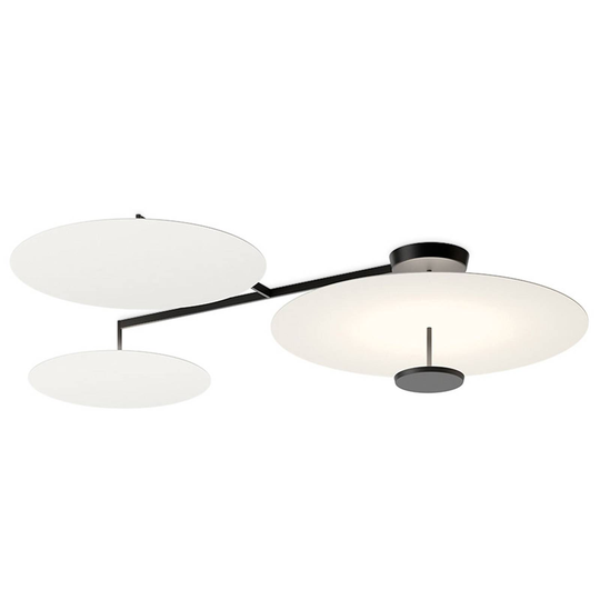Vibia Flat LED-taklampa 4 lampor Ø 90 cm vit