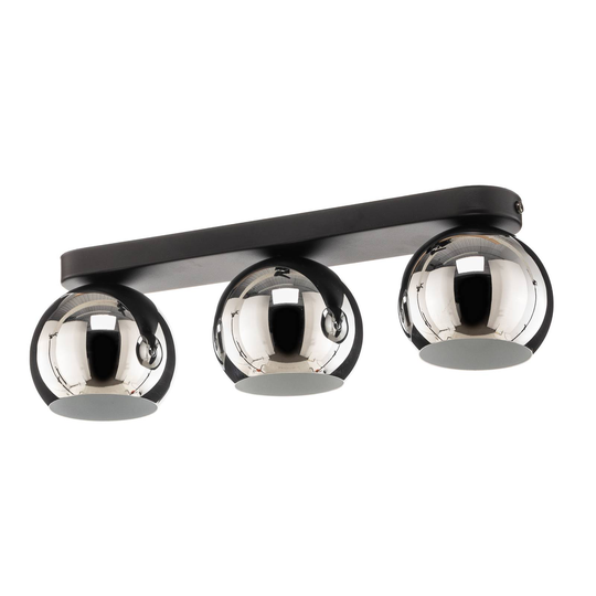 Taklampa Lexa, 3 lampor, svart/krom