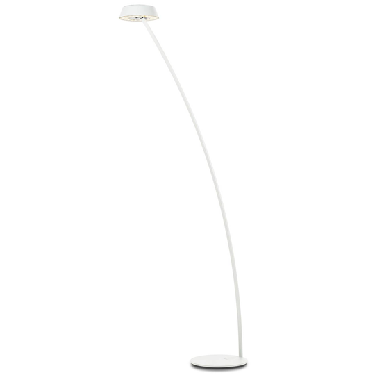 OLIGO Glance LED-golvlampa böjd vit matt