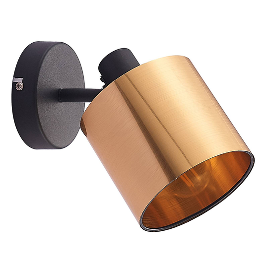 Lindby Joudy vägglampa, cylinder, brons hell